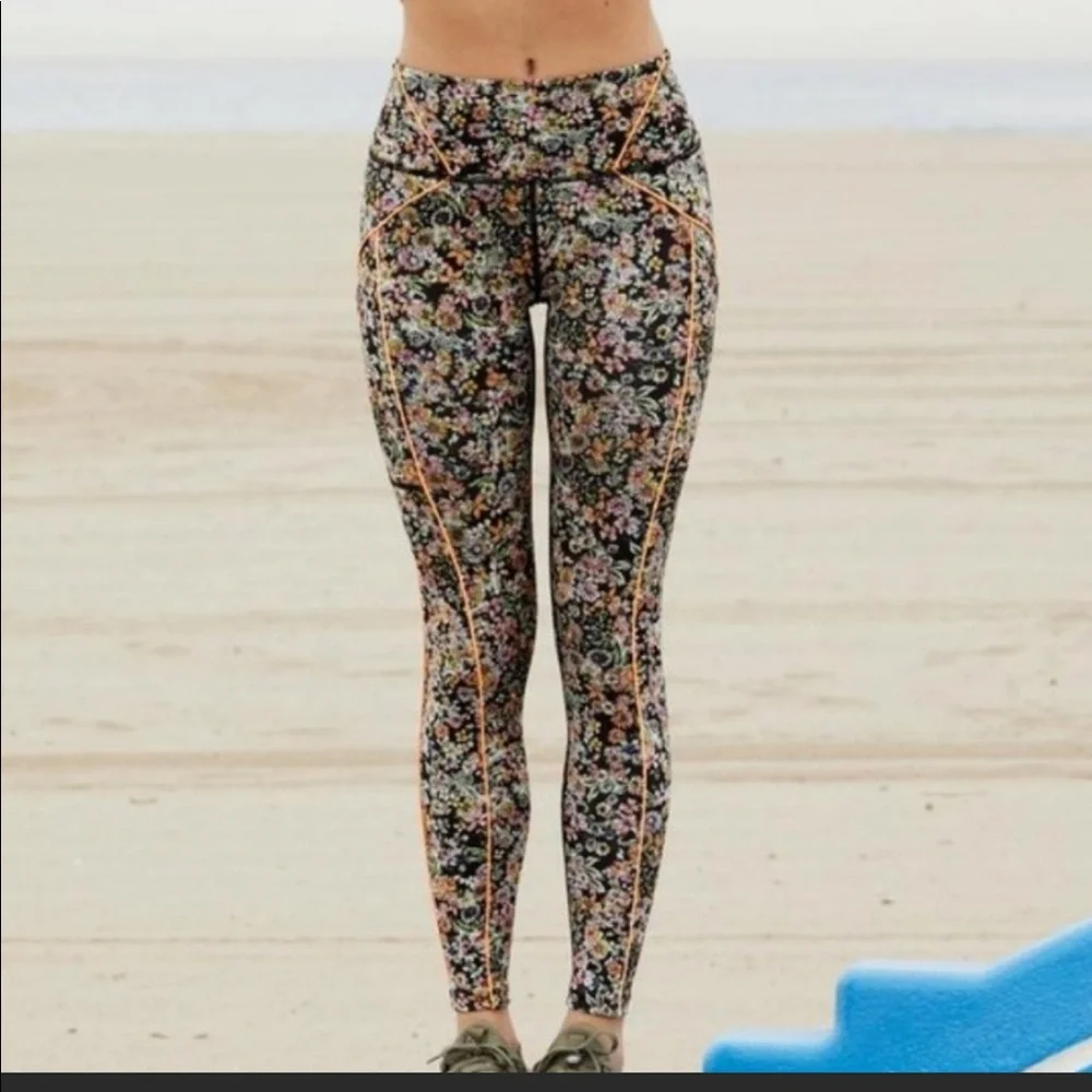 Free people Eden floral ankle length leggings med
